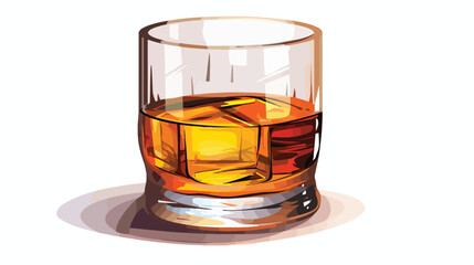 Scotch whiskey rum brandy nosing glass sketch style