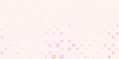 Light purple, pink vector template with flu signs.