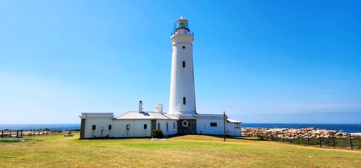 Lighthouse on the shore of the Eastern Cape, South Africa 