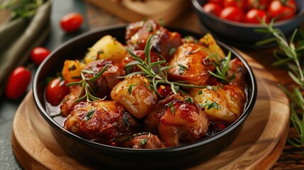 Fototapeta premium giblets food meat background. Top view. Generative Ai