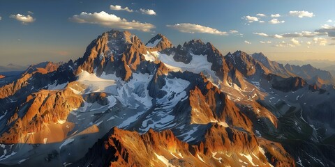 Mapping Rocky Mountain Peaks and Valleys Using Aerial Drone Images. Concept Aerial Photography, Rocky Mountains, Mapping Peaks, Drone Imaging, Mountain Valleys - Powered by Adobe