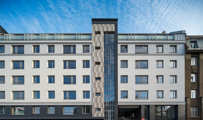 Fototapeta premium Modern office building in the centre of european city.