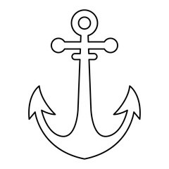 Anchor line icon. Vector illustration