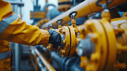 Gas transmission system and gas pipeline, Communications, the worker opens and closes the valve at the gas pumping station,