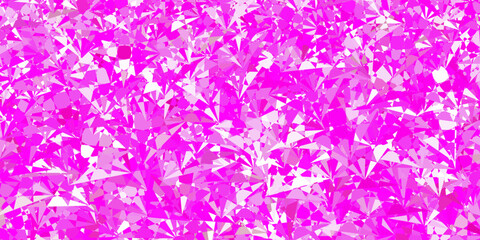 Light Pink vector backdrop with triangles, lines.