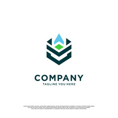 Logo for a construction company that maintains the balance of the natural environment