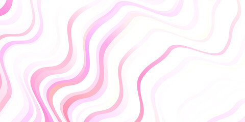 Light Pink, Yellow vector texture with curves.