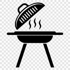 BBQ grill vector icon isolated on transparent background