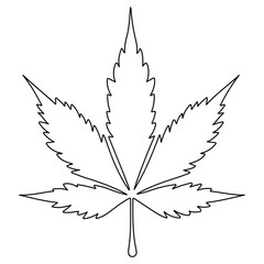 Marijuana line icon. Vector illustration, EPS10