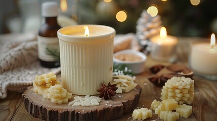 candle making kit, beginner-friendly candle making kit, complete with soy wax, wicks, fragrances, and instructions for a fun diy project