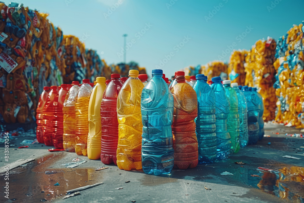 Poster an abstract representation of a zero-waste lifestyle through minimalist imagery of a closed loop sys