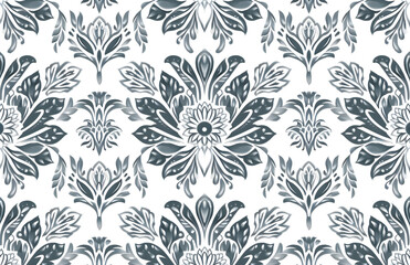 Obraz premium seamless pattern featuring traditional Indian motifs such as boho floral, textile printing. one solid and cohesive pattern.