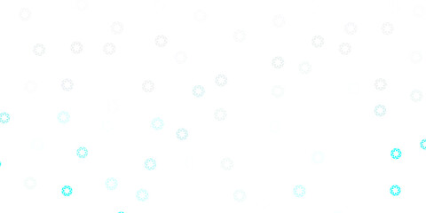 Light blue, green vector background with bubbles.