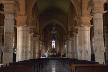 Obraz premium interior of the Basílica menor de Nuestra Señora de las Nieves, Firavitoba - Boyaca