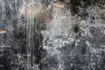 Old wall texture cement dark black gray background abstract grey color design are light with white gradient background - generative ai