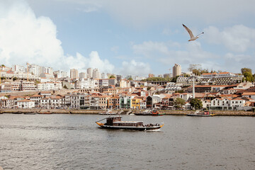 The beautiful view of the Douro River in Porto, Portugal. Porto is one of the most popular tourist...