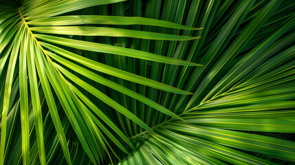 Fototapeta premium Close Up of a Green Palm Leaf