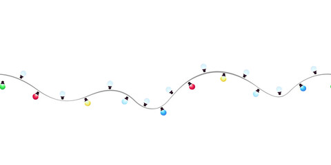 Garland light bulb.Christmas lights.