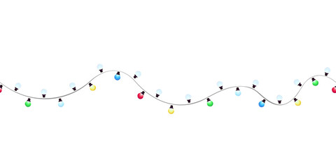 Garland light bulb.Christmas lights.