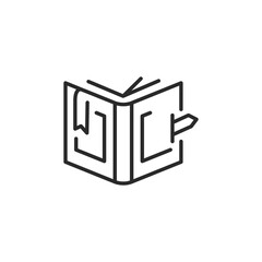 Enchanted book icon. A representation of a magical tome with mysterious runes, evoking themes of sorcery, alchemy, and ancient wisdom. Ideal for fantasy games, literature themes. Vector illustration