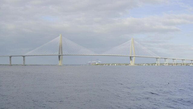 Arthur Ravenel Jr Bridge, Charleston, South Carolina, USA. Passes over the Cooper River.