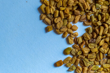 Fenugreek seeds with White Background