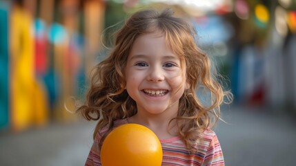 child playing with ball