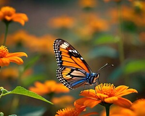 Butterfly Stock Photo, 
Butterfly, Beauty In Nature, Flower, Generated By Ai