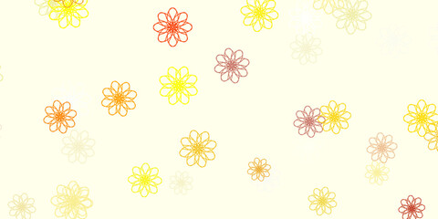 Light Green, Red vector natural layout with flowers.