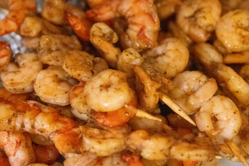 Bunch of Shrimp Skewers