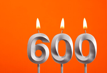 Candle number 600 - Number of followers or likes