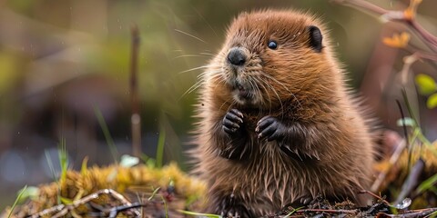 photo of cute baby beaver 