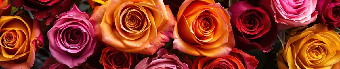 colorful roses  - Powered by Adobe