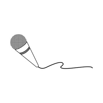 recommend clip art: Microphone Line Art Vector