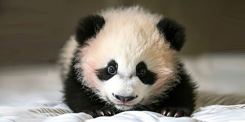 photo of cute baby panda