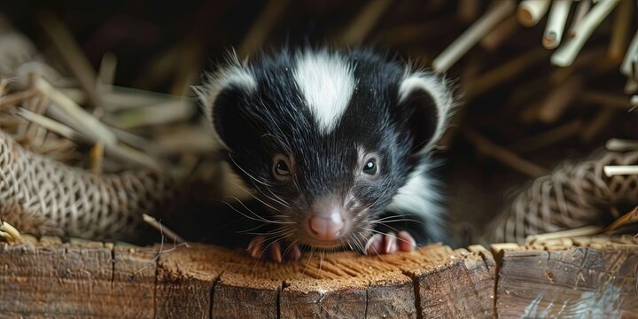 photo of cute baby skunk