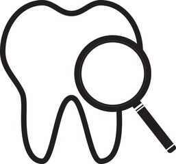 illustration of an icon looking for problematic teeth