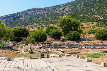 Ruins of the ancient city of Ephesus. Cultural heritage of humanity From ancient Greece and ancient Rome. Background