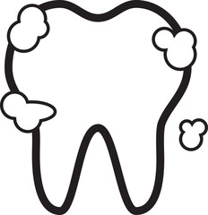 illustration of a dirty tooth icon