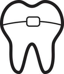 illustration of a tooth icon on a wire