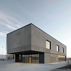 Obraz premium a building with a lot of windows