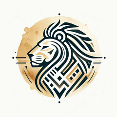  Regal elegant lion head crest icon