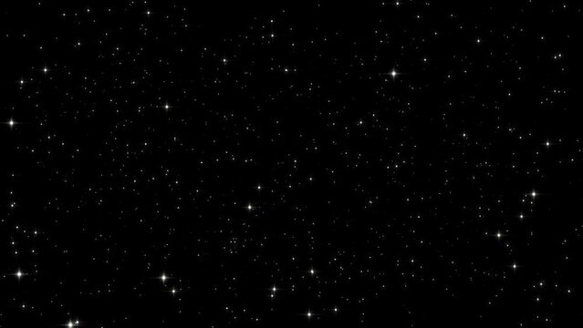 4K Seamless loop Realistic stars glowing abstract motion background shining particles.