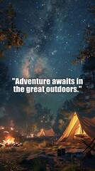 Nature's Call: Family Camping and Outdoor Fun - obrazy, fototapety, plakaty