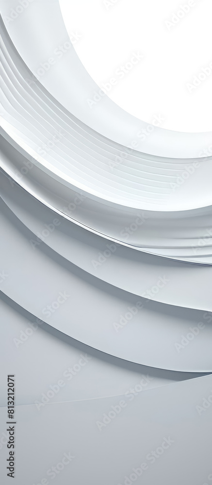 Poster black and white metallic color tone wavy lines futuristic abstract geometric shapes background.