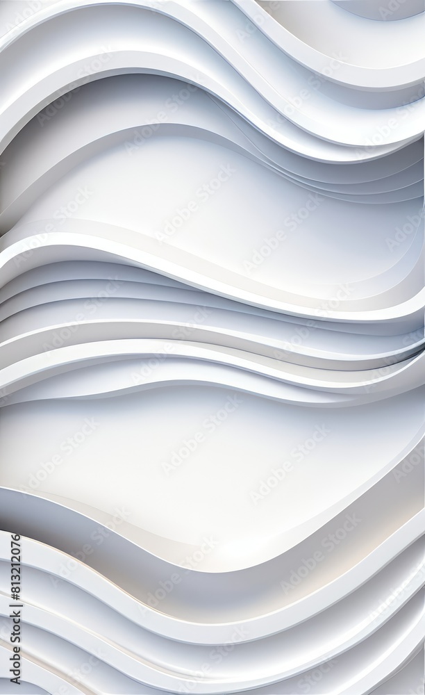 Poster black and white metallic color tone wavy lines futuristic abstract geometric shapes background.
