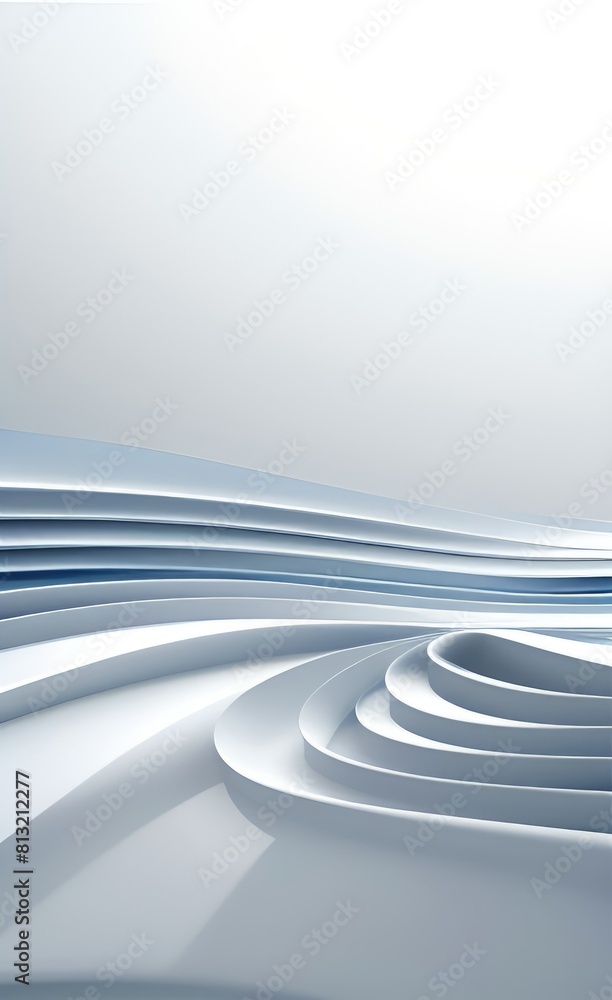 Poster black and white metallic color tone wavy lines futuristic abstract geometric shapes background.
