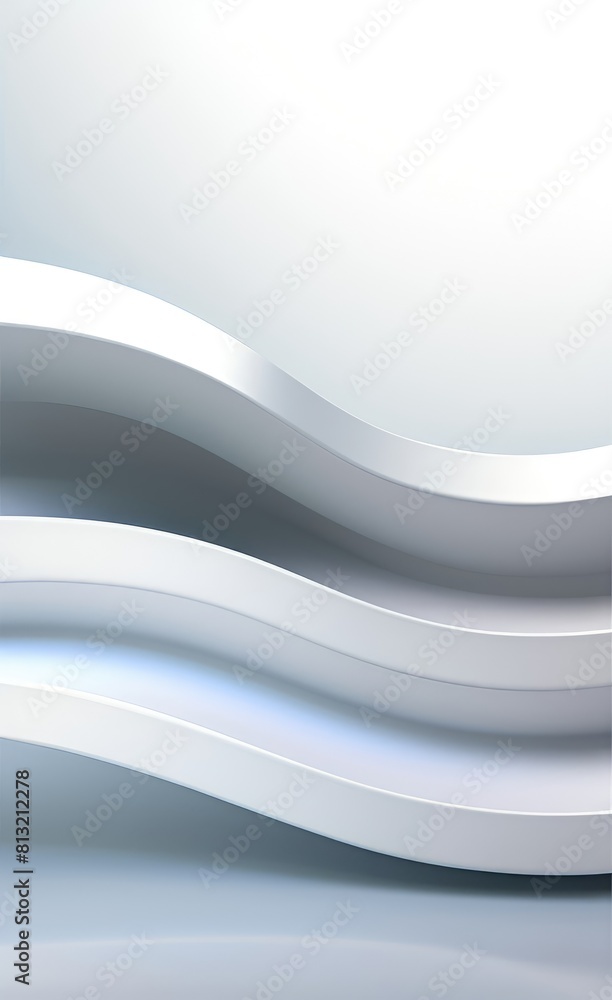 Aufkleber black and white metallic color tone wavy lines futuristic abstract geometric shapes background.