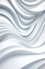 Obraz premium Black and white metallic color tone wavy lines futuristic abstract geometric shapes background.