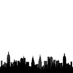 Naklejka premium Modern City Silhouette